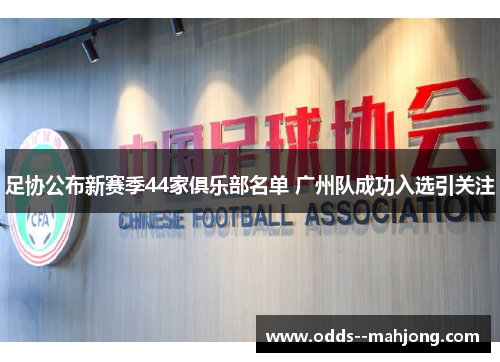 足协公布新赛季44家俱乐部名单 广州队成功入选引关注 足协公布新赛季44家俱乐部名单 广州队成功入选引关注